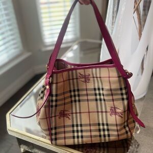 Haymarket Check Medium Canterbury Tote Bright Rhubarb Pink